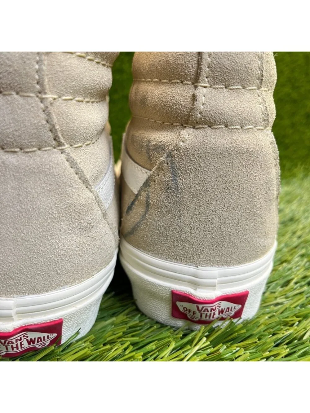 Vans Sk8 Hi Cozy Hug Biscotti Womens Size 5.5 Beige Athletic Skate Shoes Sneaker